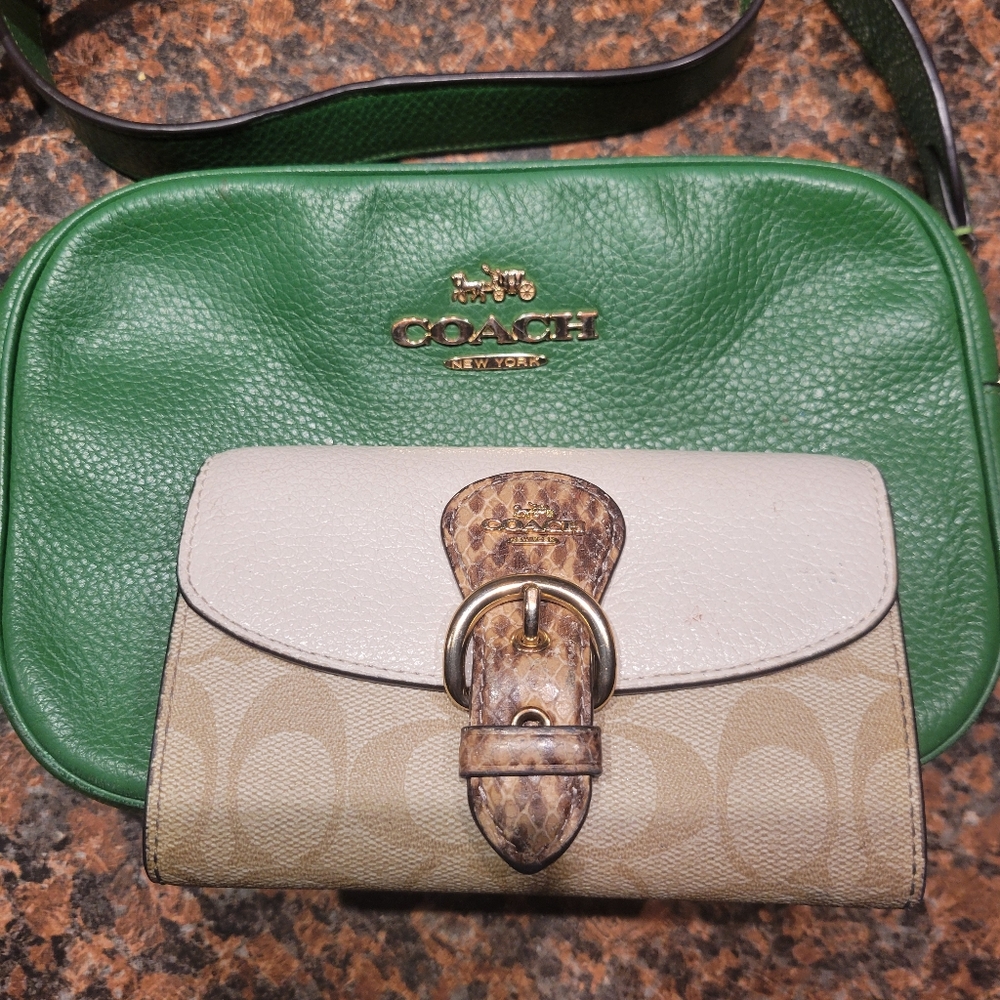 COACH, Crossbody Camera Bag And Wallet